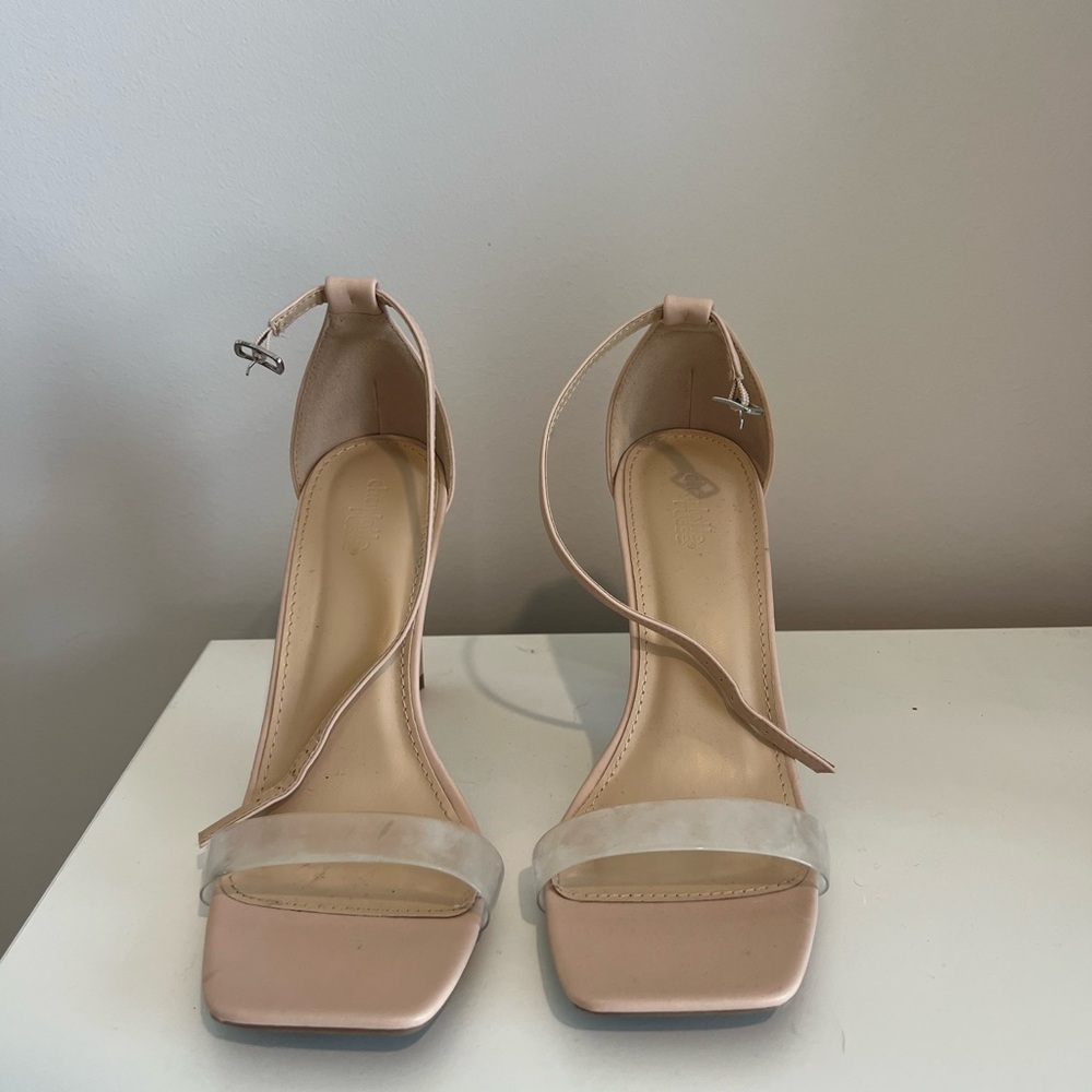 Charlotte Russe Cream Heels with Slim Straps